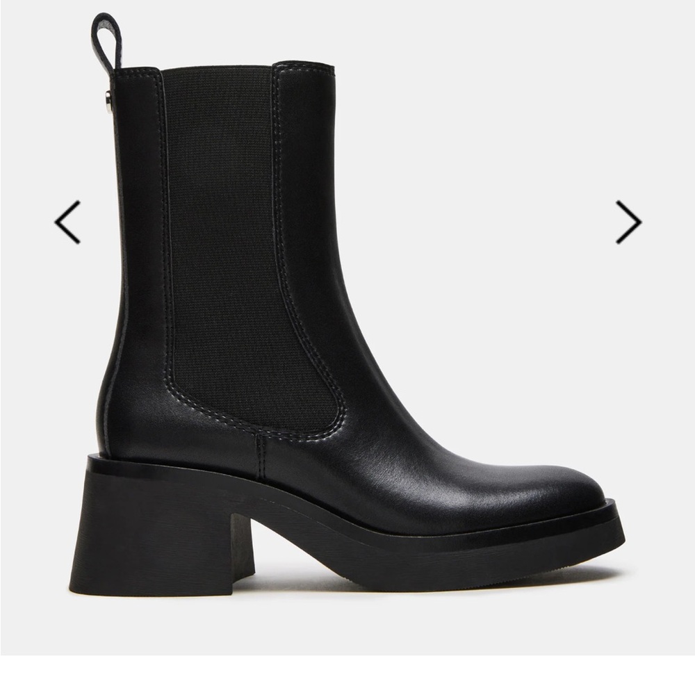 Steve Madden Black Ankle Boots Chunky Sole